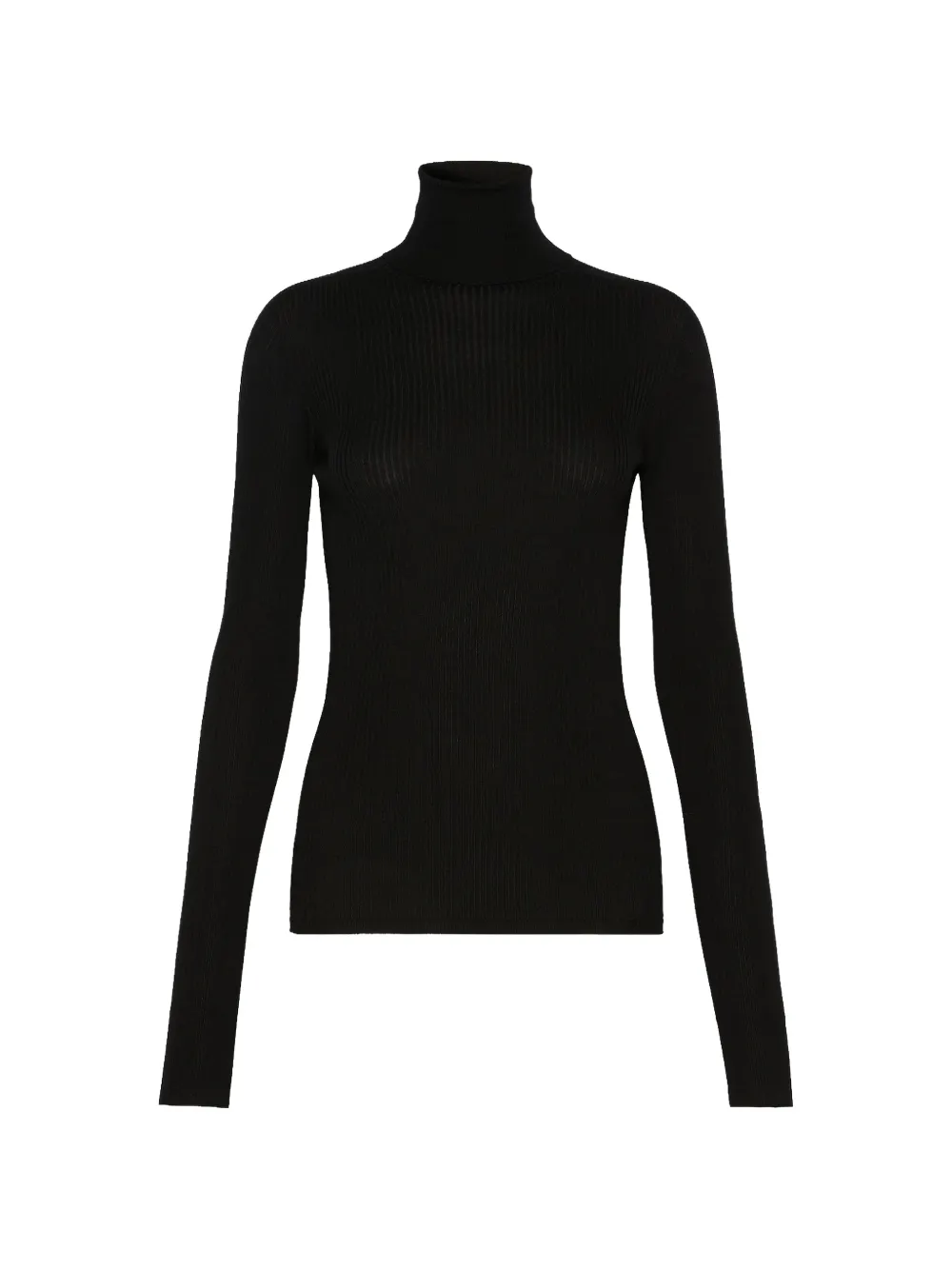 Sportmax ribbed-knit roll-neck sweater Zwart