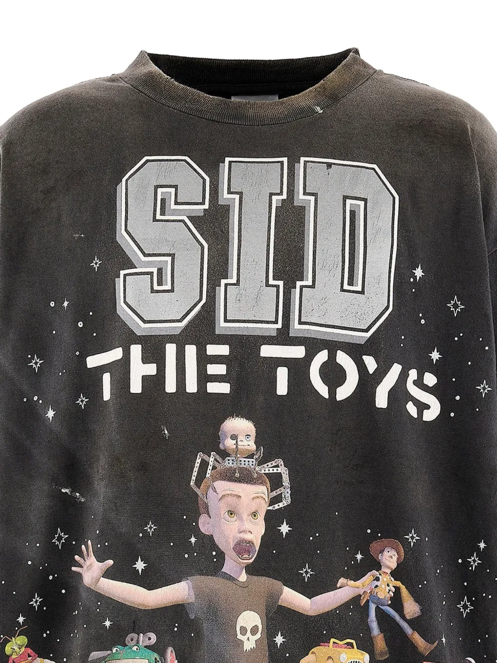 SAINT MXXXXXX x Toy Story Pixar Sid T-shirt met print Zwart