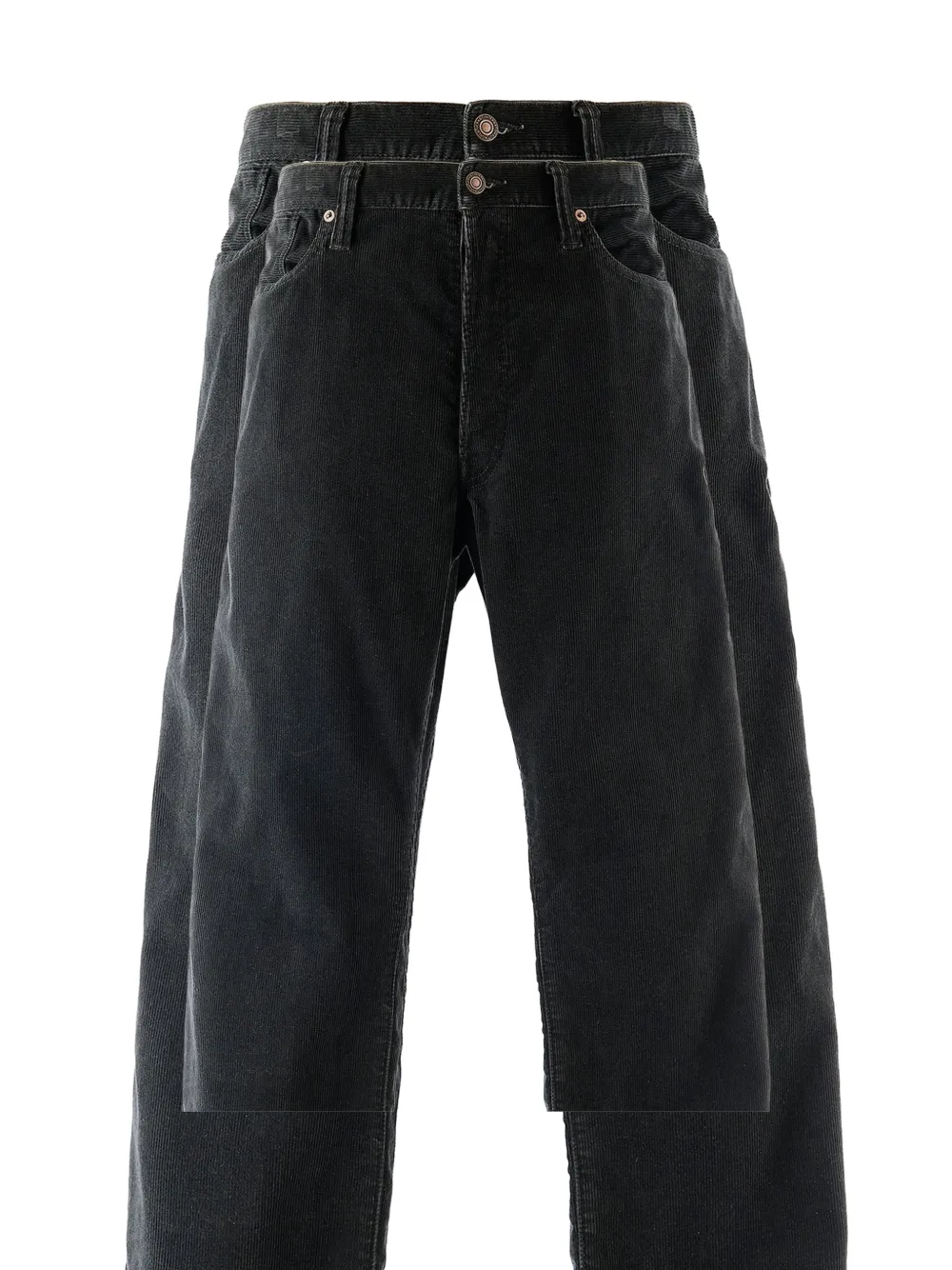 SAINT MXXXXXX Ribfluwelen broek Zwart
