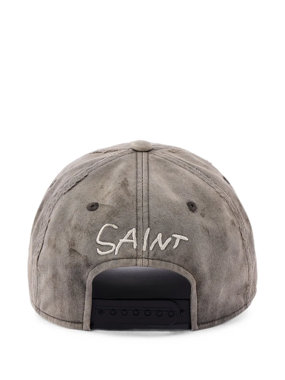 SAINT MXXXXXX x Madsaki gerafelde pet met borduurwerk Grijs