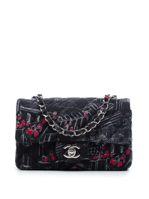 CHANEL Pre-Owned 2019 Mini Classic Canvas Parisian Rooftop Single Flap shoulder bag