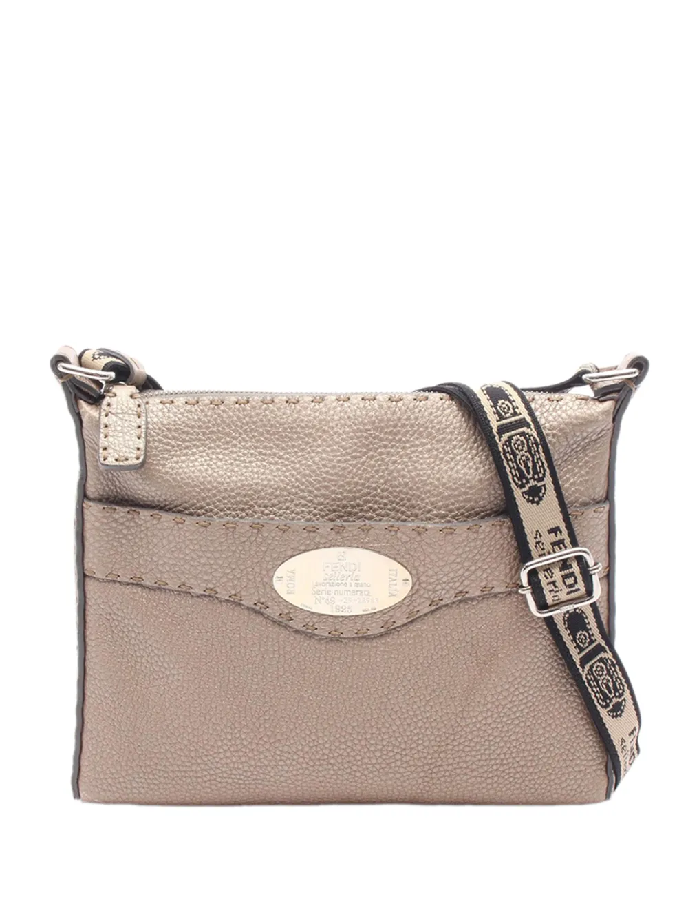 Fendi Pre-Owned 2000-2010 Leather Selleria crossbody bag - Nude