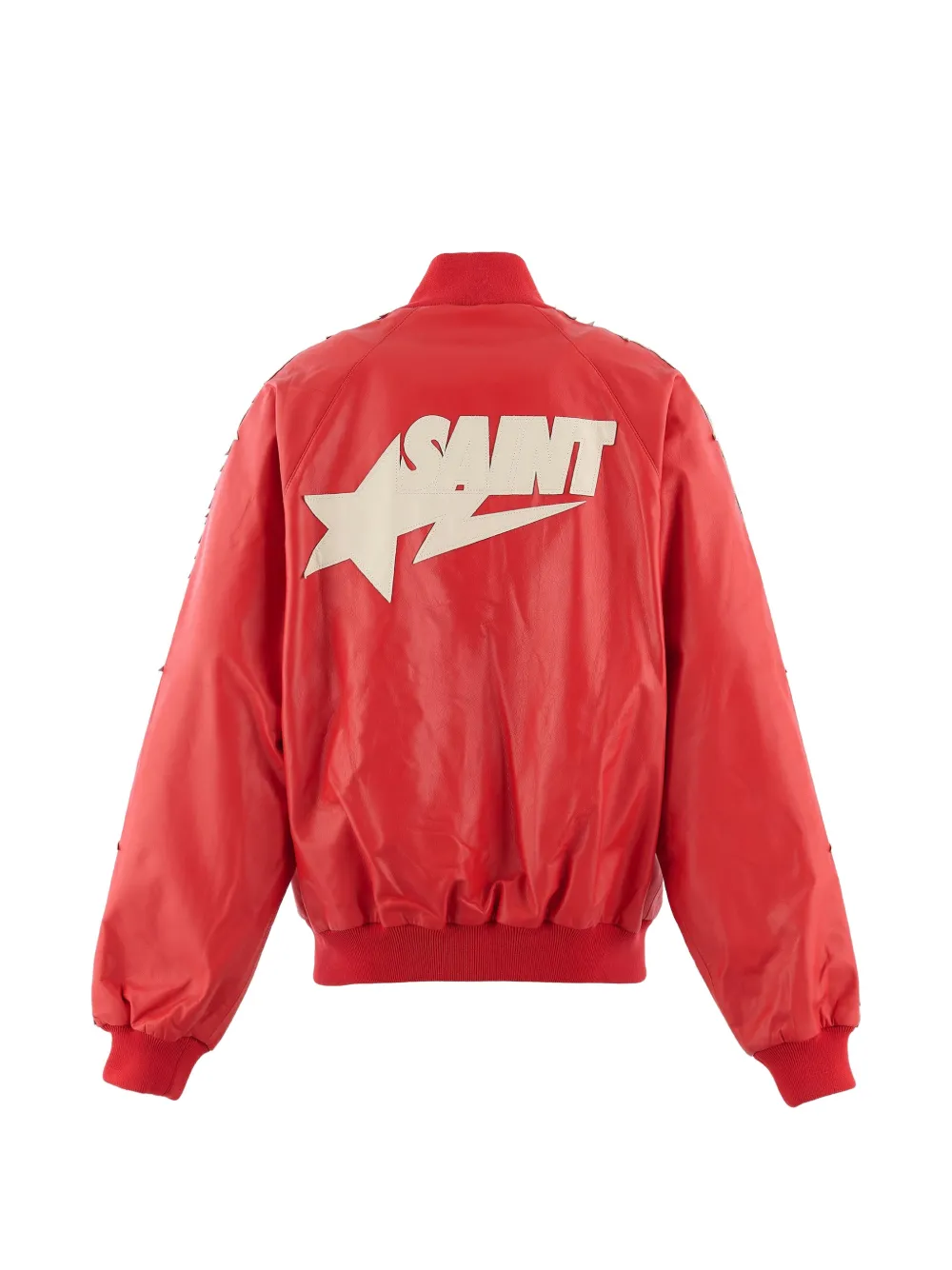 SAINT MXXXXXX x BAPE bomberjack met logo-patch Rood