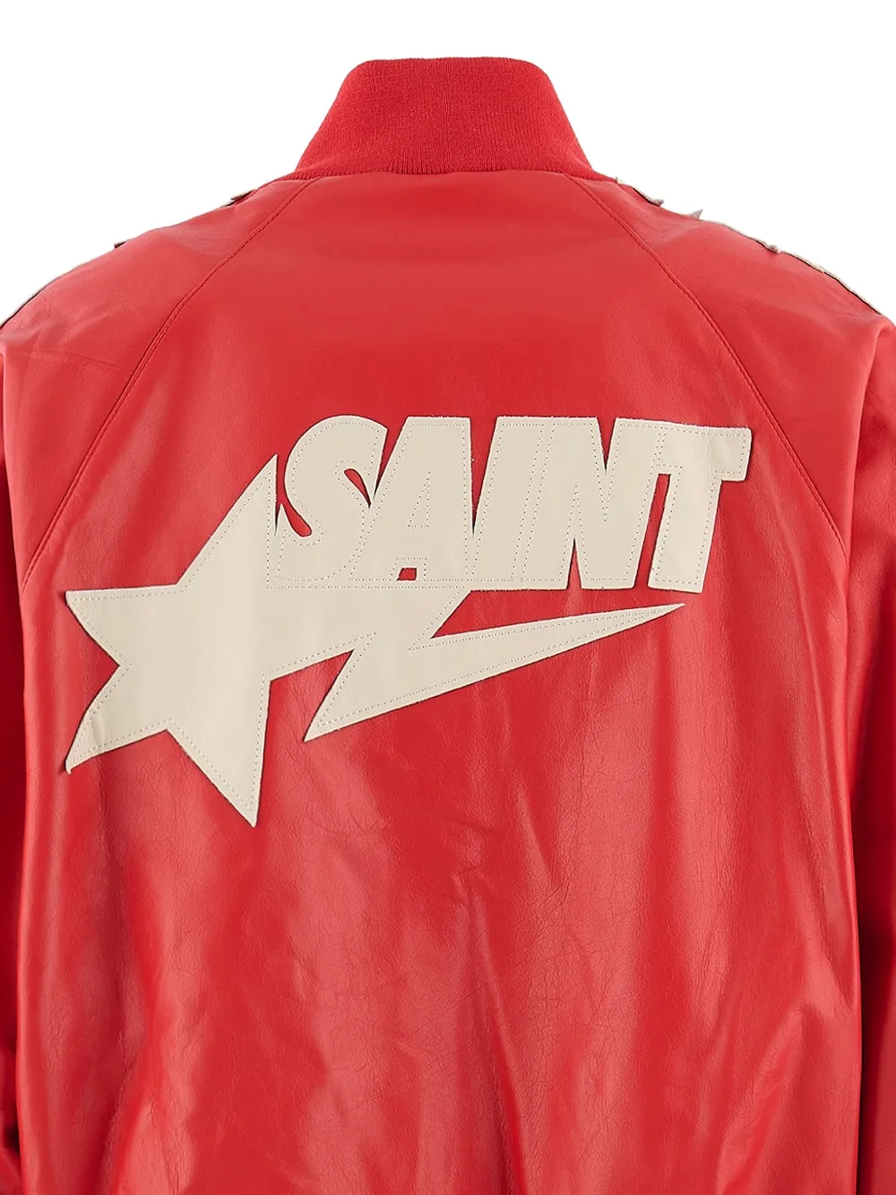SAINT MXXXXXX x BAPE bomberjack met logo-patch Rood