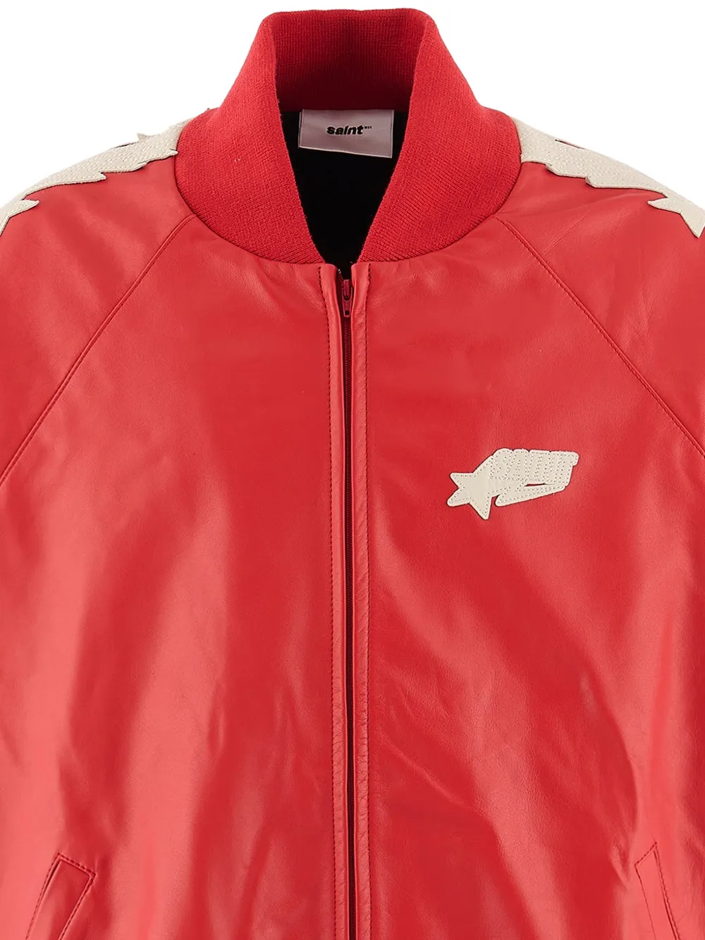 SAINT MXXXXXX x BAPE bomberjack met logo-patch Rood
