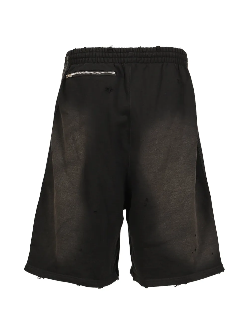 Needles H.D. damaged-effect track shorts Zwart