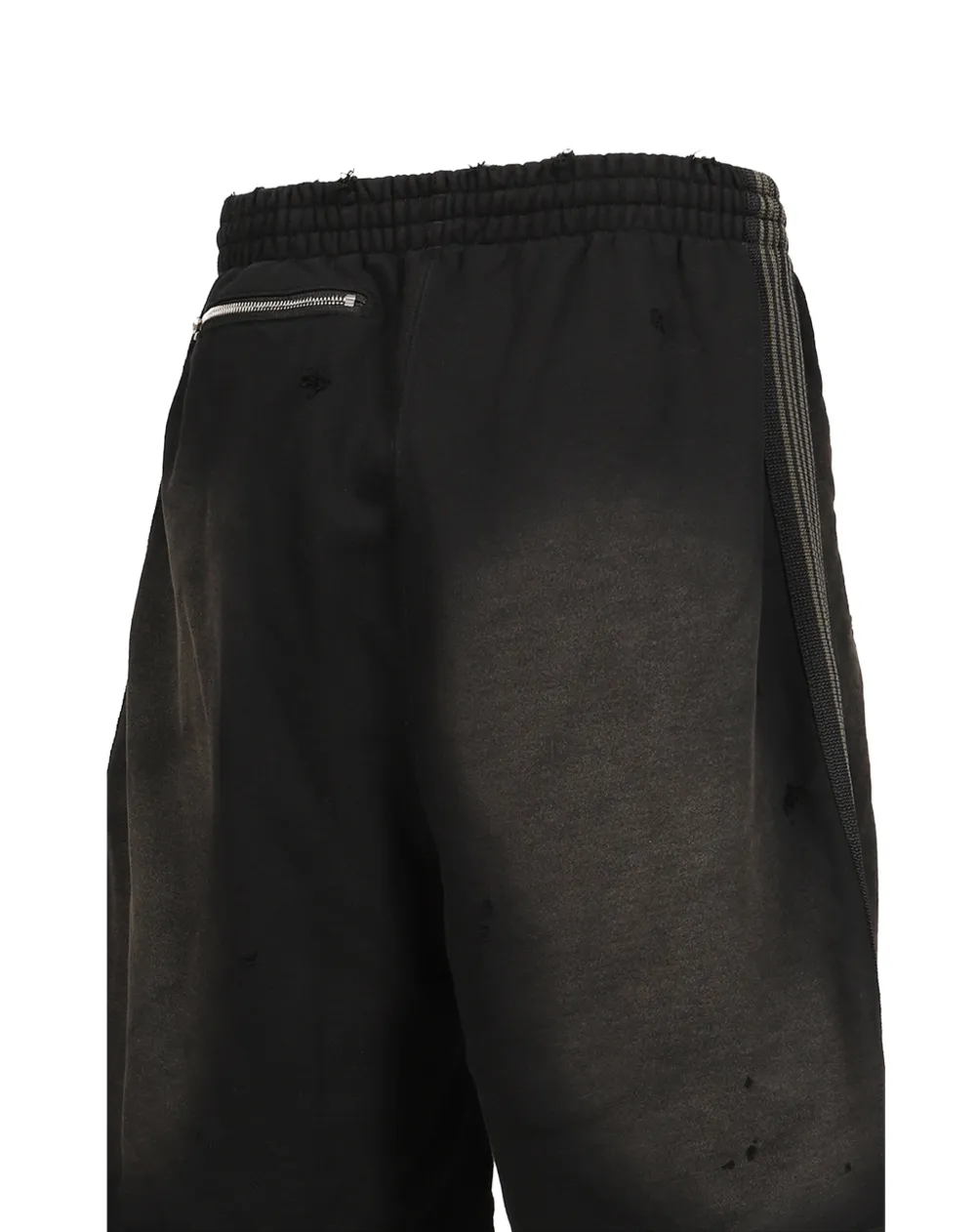 Needles H.D. damaged-effect track shorts Zwart