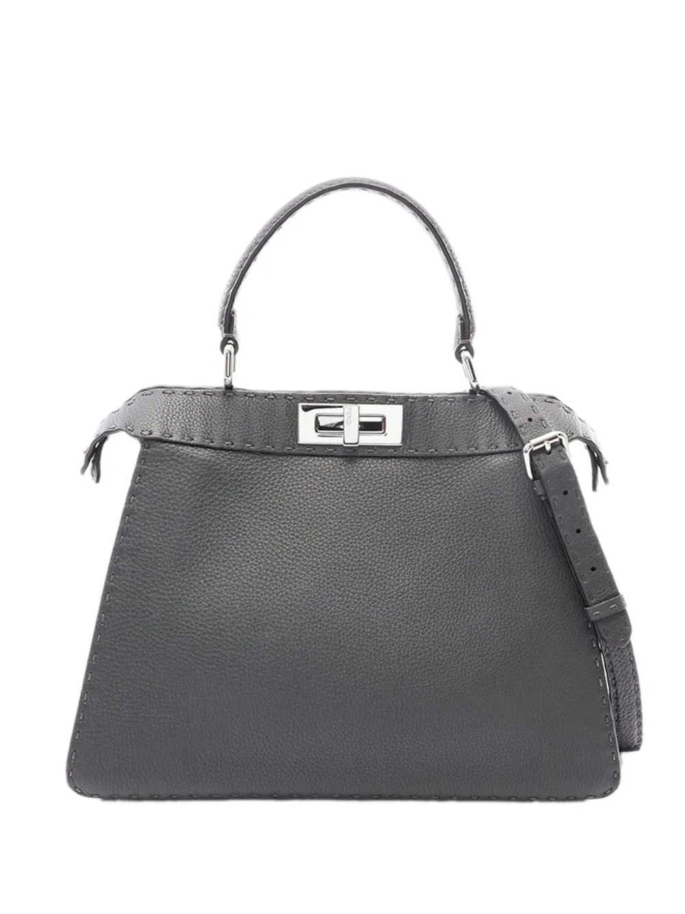Fendi Pre-Owned 2000-2010 Medium Calfskin Selleria Peekaboo ISeeU satchel - Grey