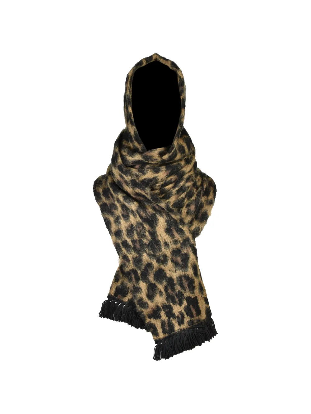 CEDARWOOD leopard-print hooded scarf - Toni neutri