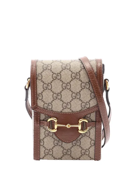 Gucci Pre-Owned 2016-2026 Mini GG Supreme Horsebit 1955 crossbody bag