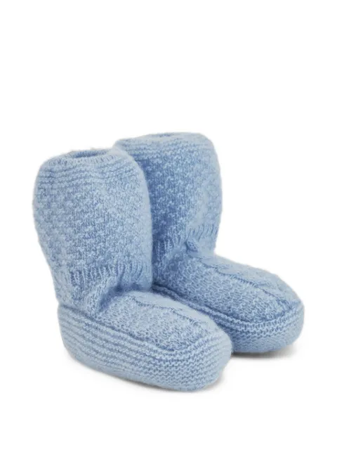 Paz Rodriguez cable-knit wool crib shoes