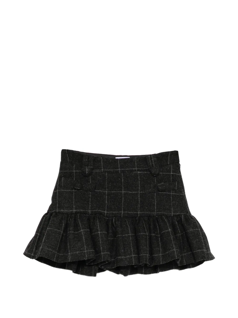 Vaquera Melton Peplum Mini Skirt In Gray