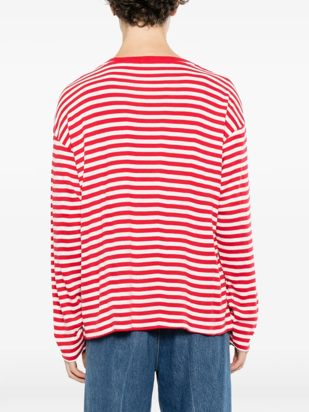 BODE striped long-sleeve T-shirt Rood