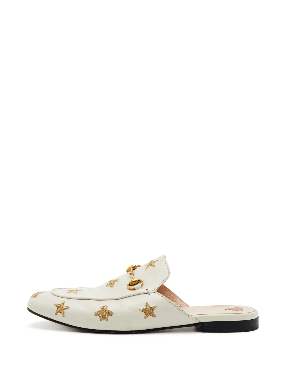 Gucci Pre-Owned Princetown Mules aus Leder - Weiß
