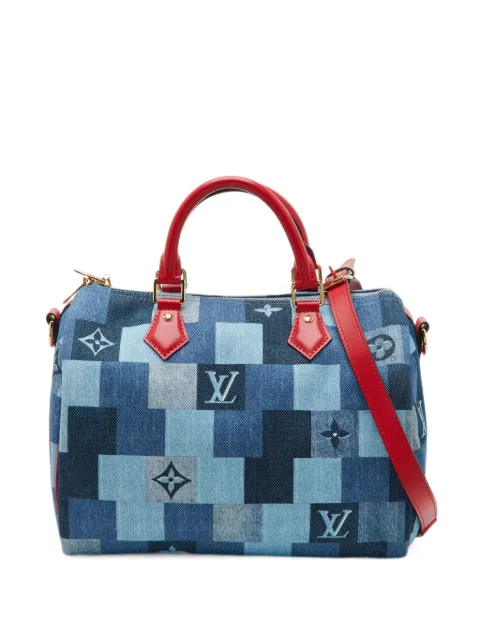 Louis Vuitton Pre-Owned 2019 30 Speedy Bandouliere patchwork tote bag