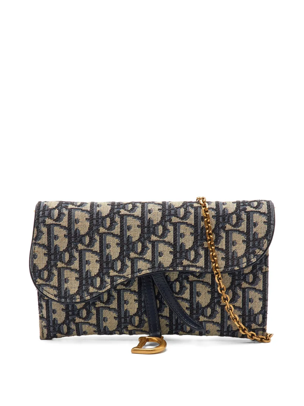Christian Dior Pre-Owned 2022 Saddle Oblique Umhängetasche aus Canvas - Blau