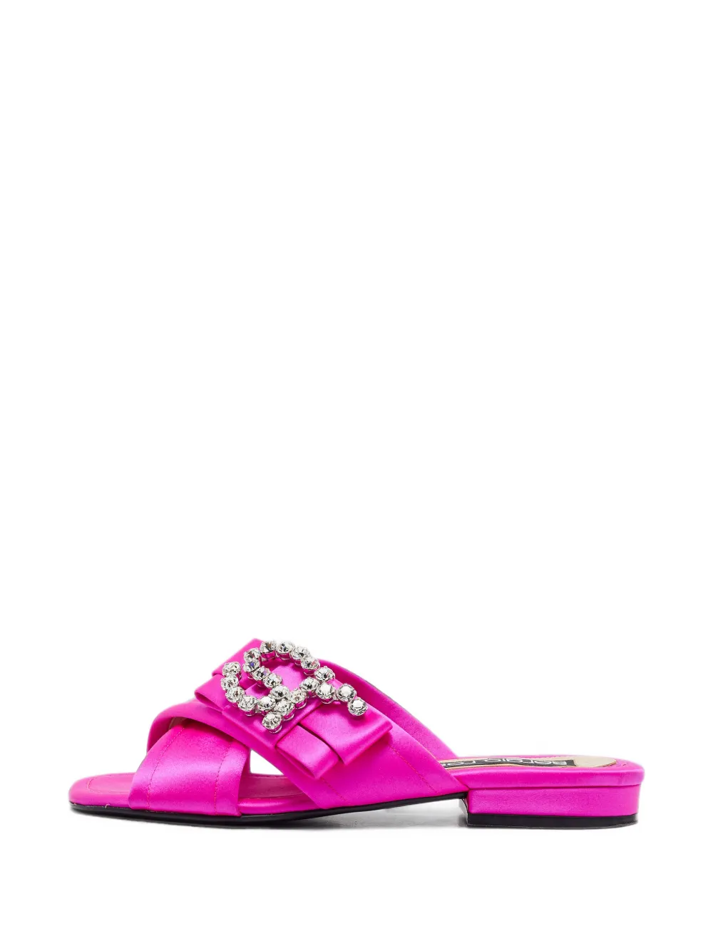 Sergio Rossi Flache Sandalen mit Kristallen - Rosa