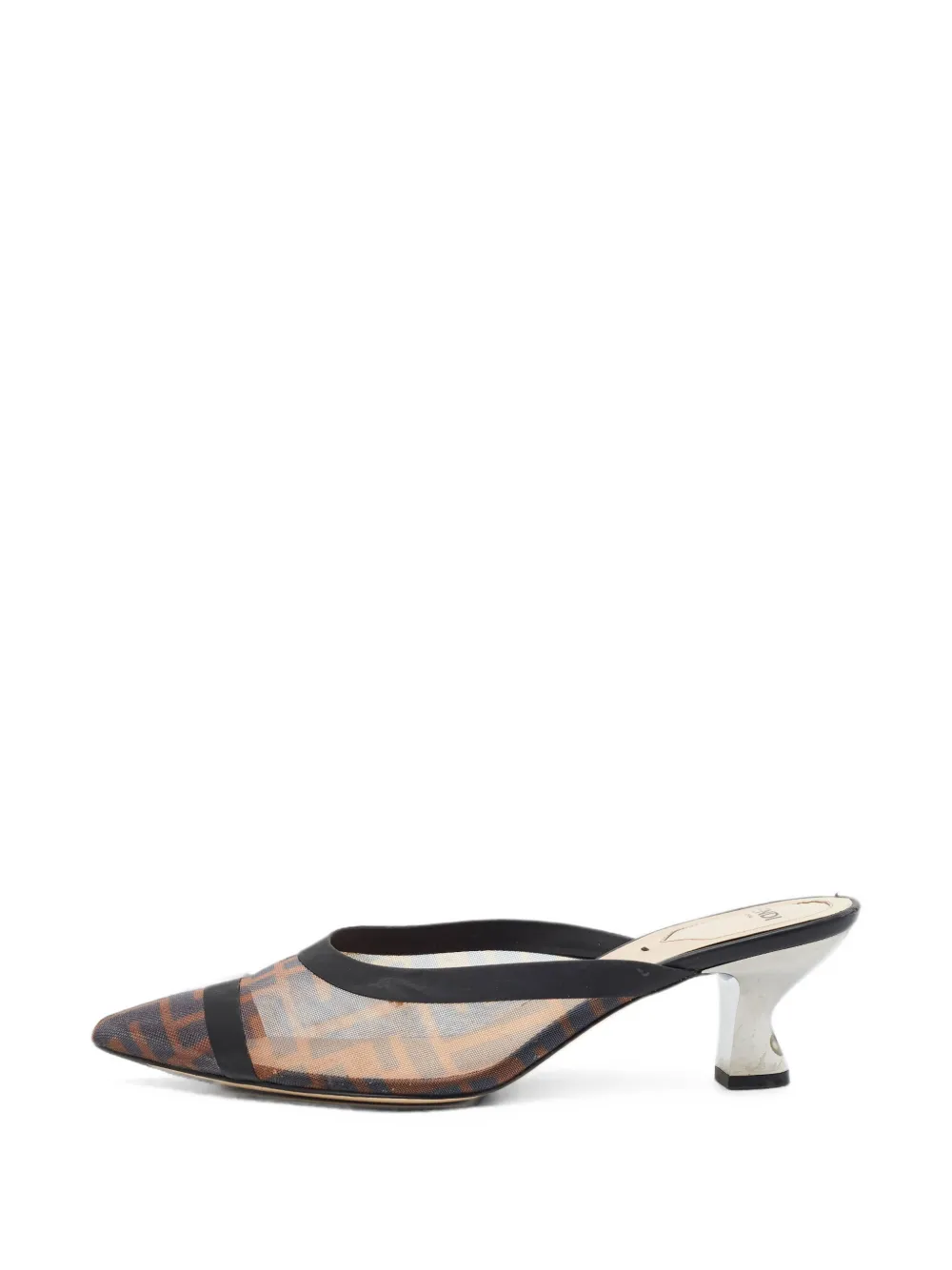 Fendi Pre-Owned Colibri Zucca heeled mules - Tons neutres