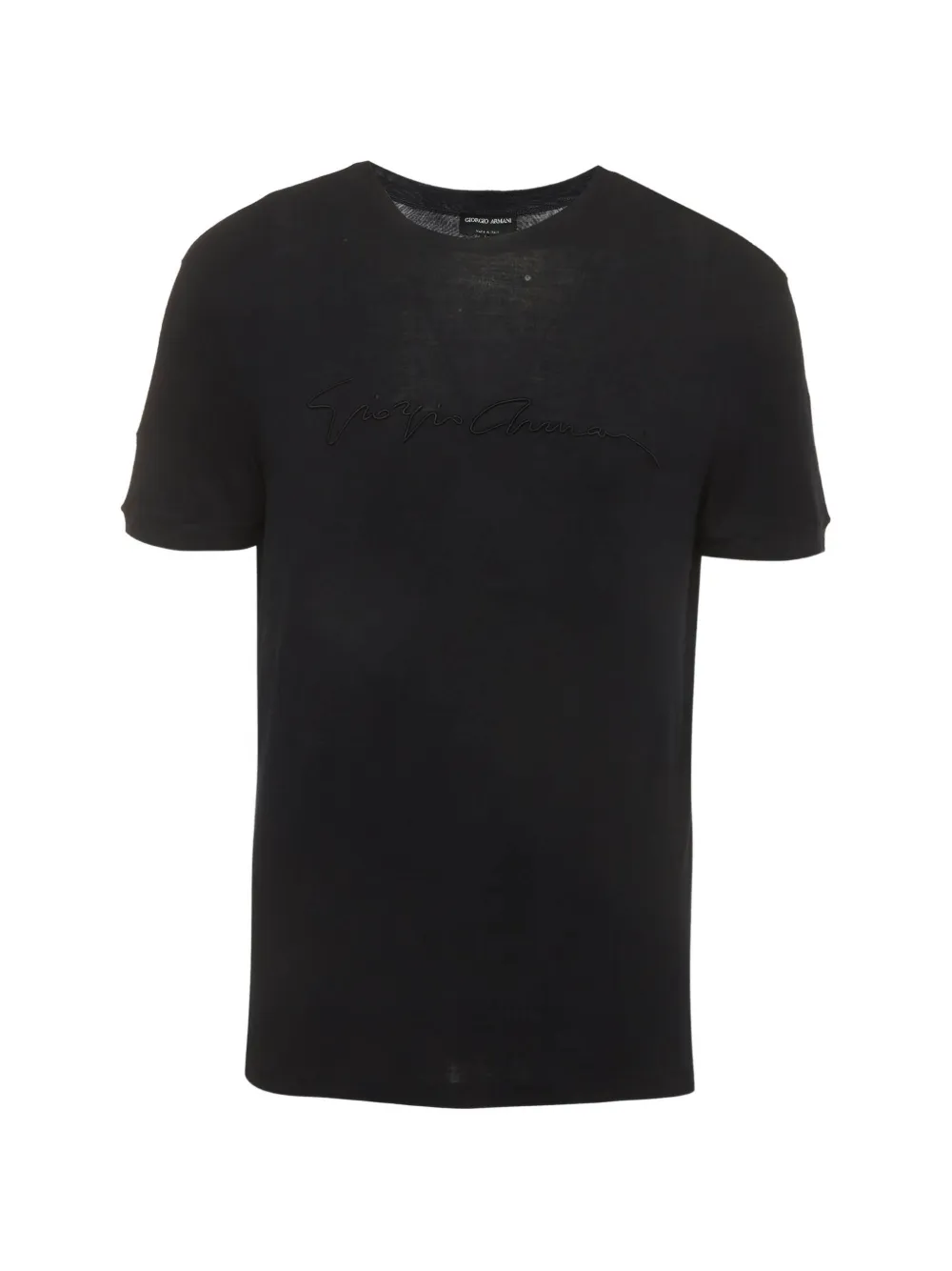 Giorgio Armani Pre-Owned logo-embroidered T-shirt - Bleu