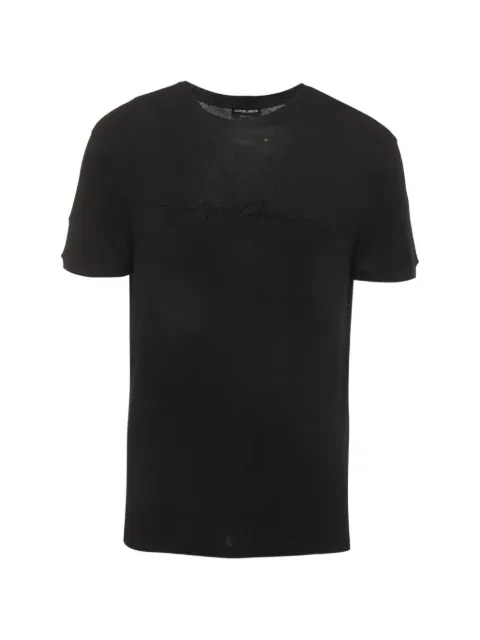 Giorgio Armani Pre-Owned logo-embroidered T-shirt