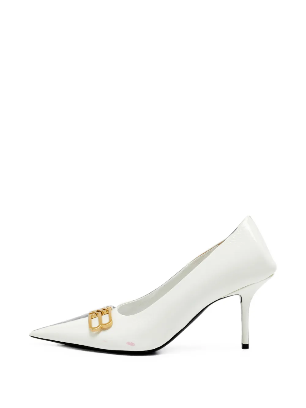 Balenciaga Pre-Owned escarpins pointus Knife BB à talon - Blanc Balenciaga Pre-Owned escarpins pointus Knife BB à talon - Blanc