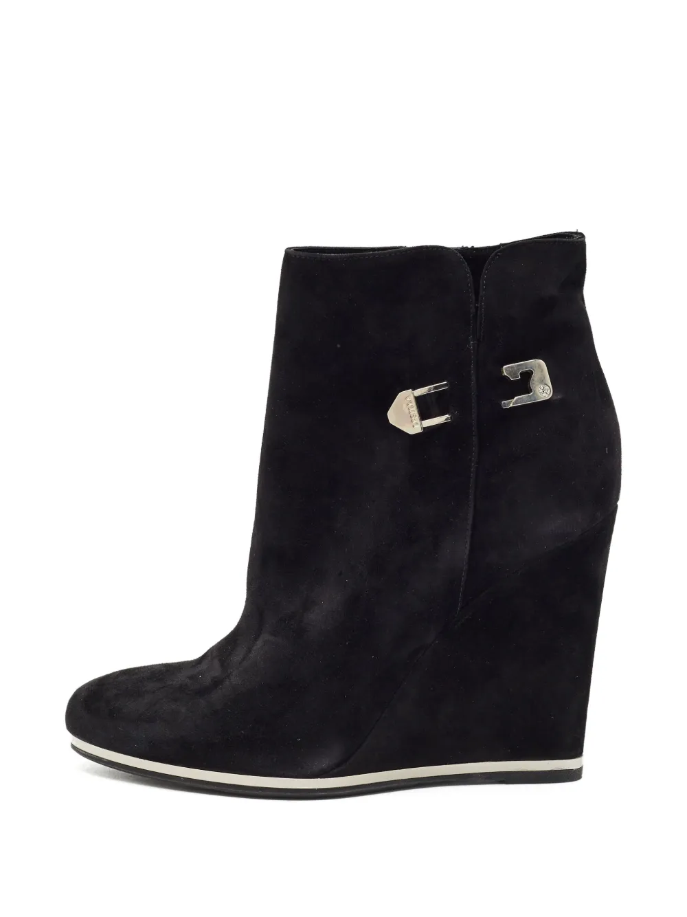 Le Silla pin-embellished wedge ankle boots in Black