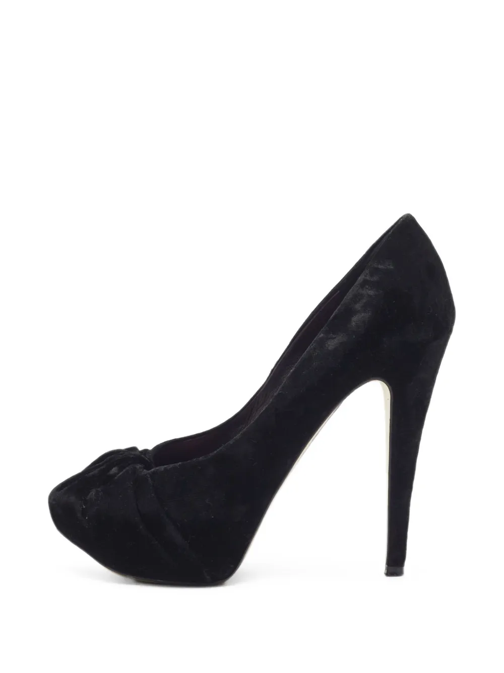 Gina Claire ruched heeled pumps - Schwarz