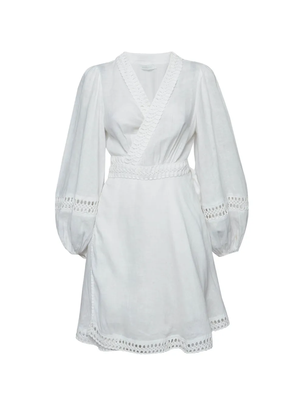 Zimmermann Bells lace-insert mini dress in White
