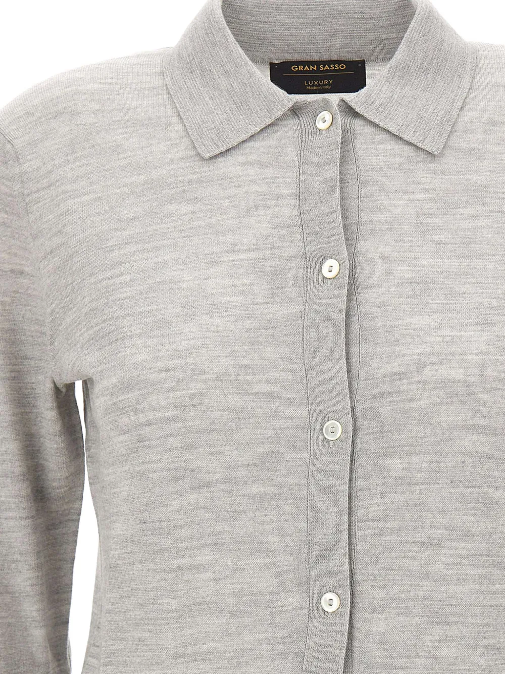 Gran Sasso Vest met lange mouwen en knopen Grijs