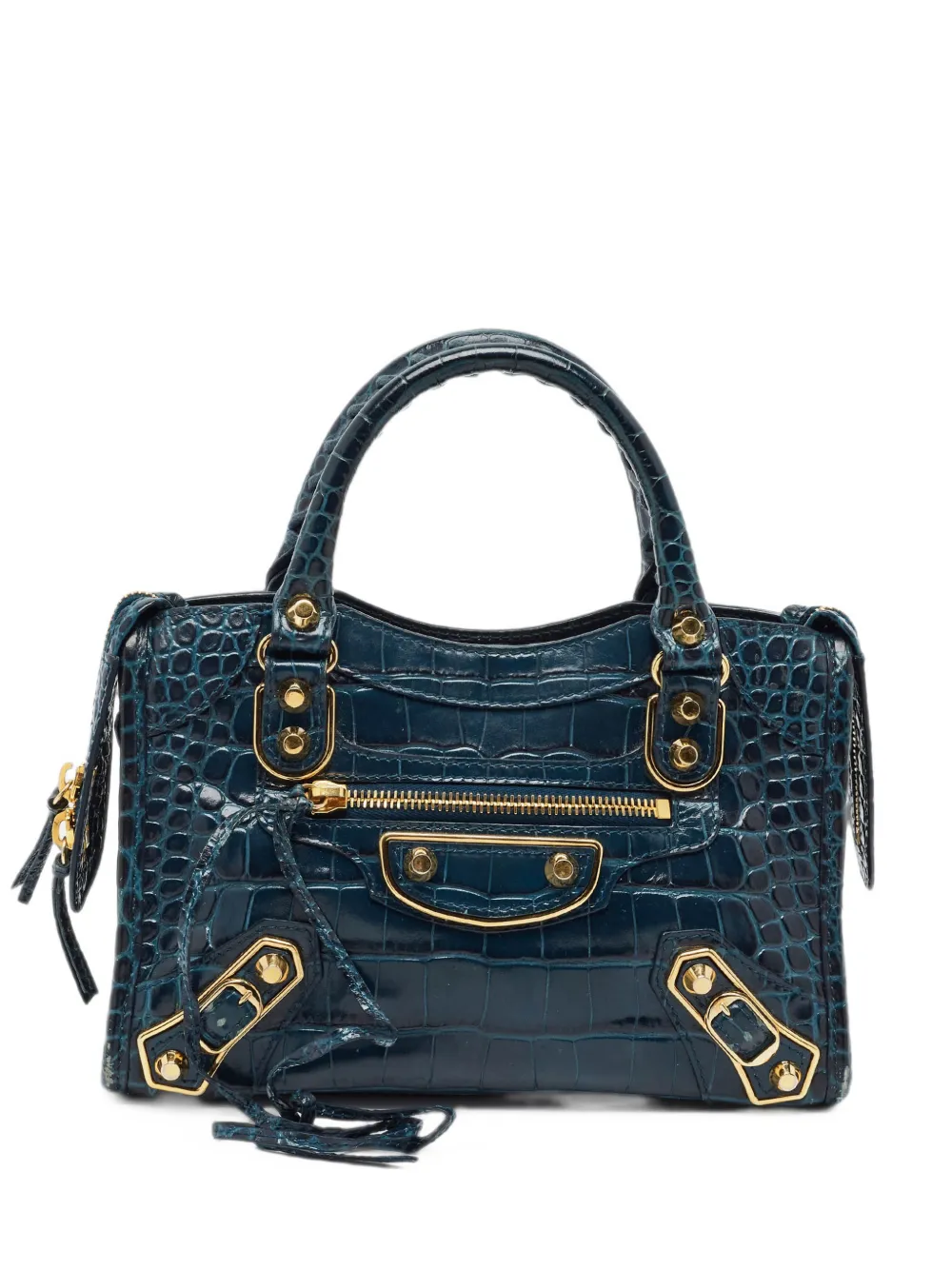Balenciaga Pre-Owned mini sac cabas Metallic Edge City - Bleu Balenciaga Pre-Owned mini sac cabas Metallic Edge City - Bleu