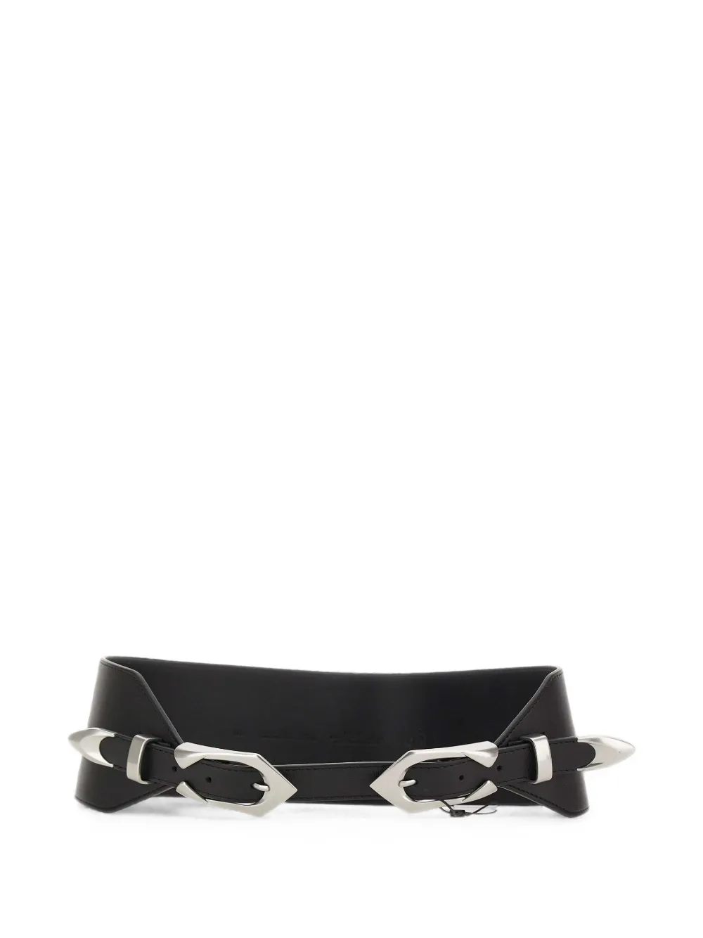 Iro Double Cuff Leather Belt In Black