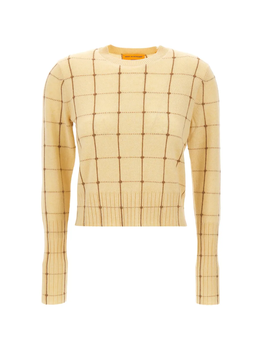 Guest In Residence Shrunken check sweater