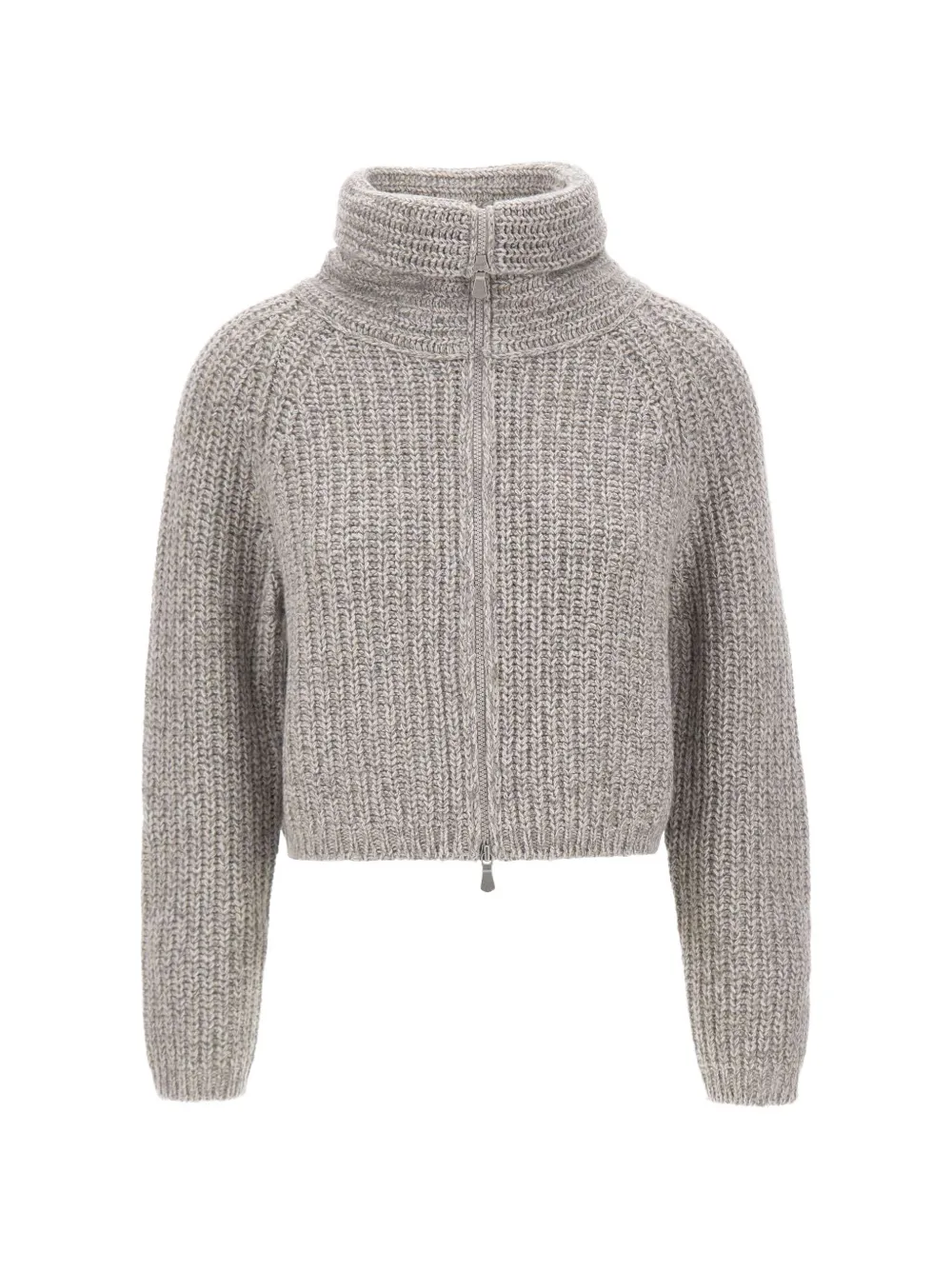 Gran Sasso cable-knit cropped cardigan - Grigio