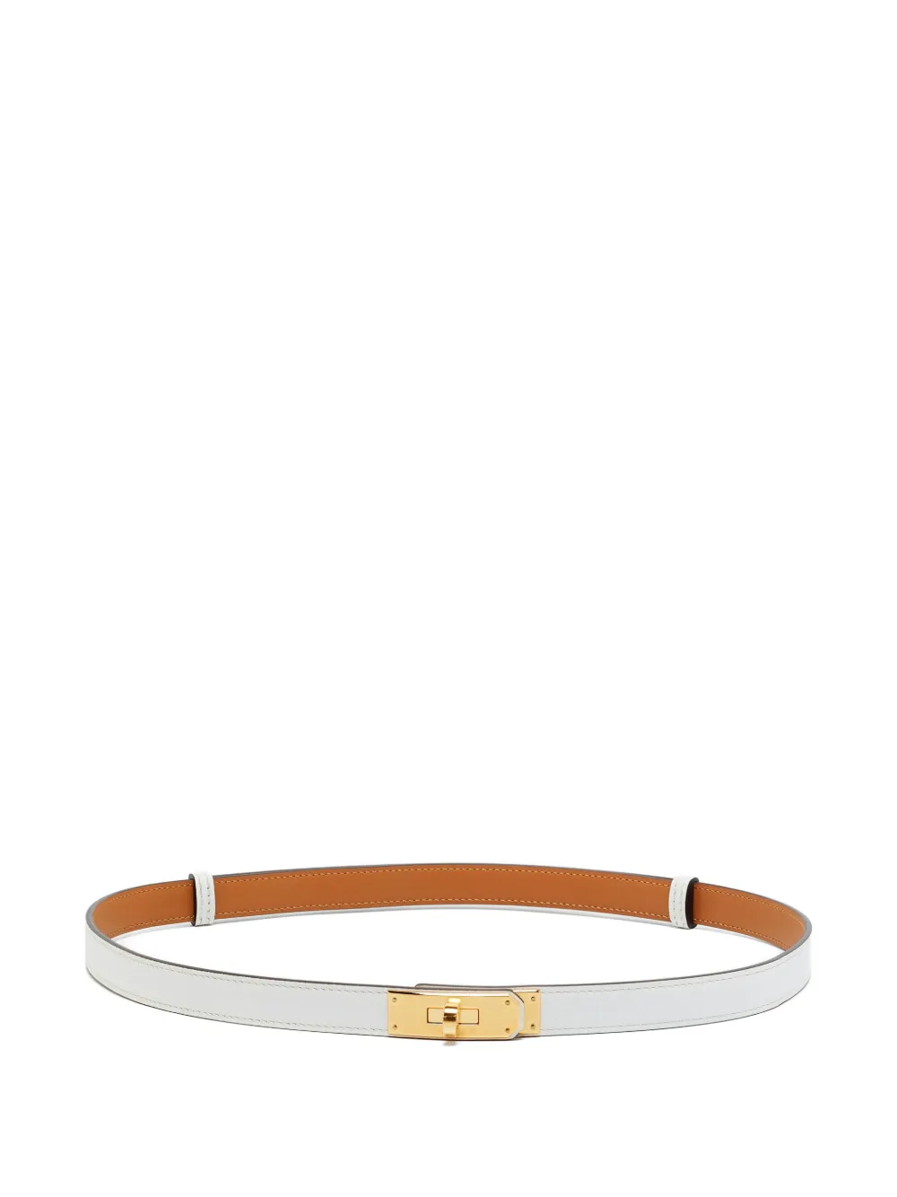 Hermès Pre-Owned 2024 18 Kelly Gürtel aus Leder - Weiß