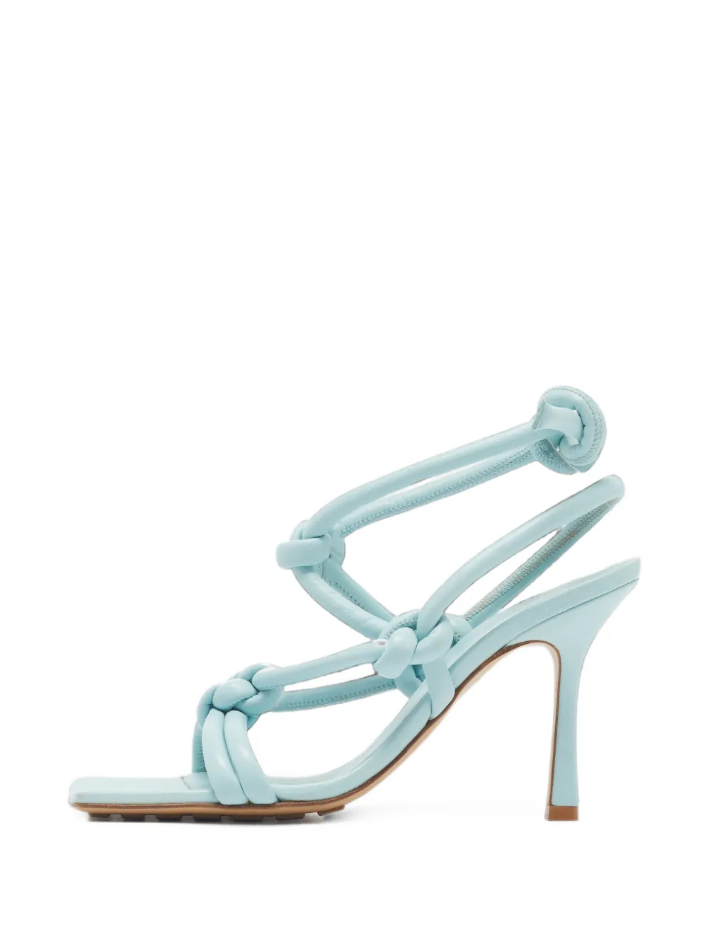 Bottega Veneta Pre-Owned knot-detail heeled sandals - Bleu Bottega Veneta Pre-Owned knot-detail heeled sandals - Bleu