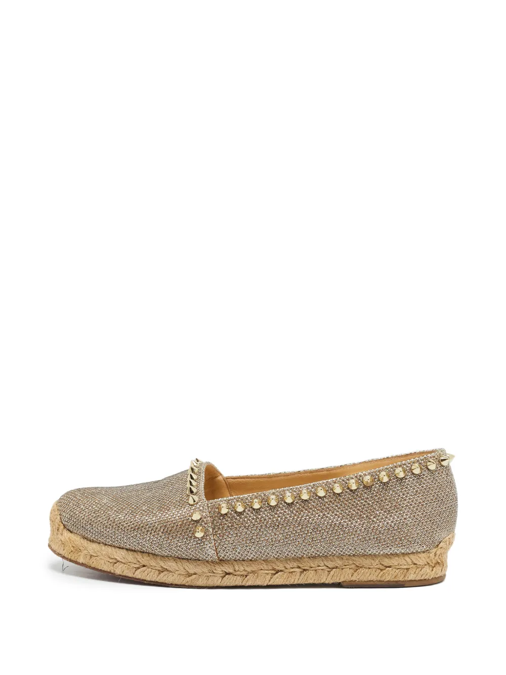 Christian Louboutin Pre-Owned Ares spiked-details espadrilles - Braun