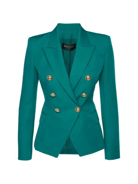 Balmain Pre-Owned blazer en laine à boutonnière croisée