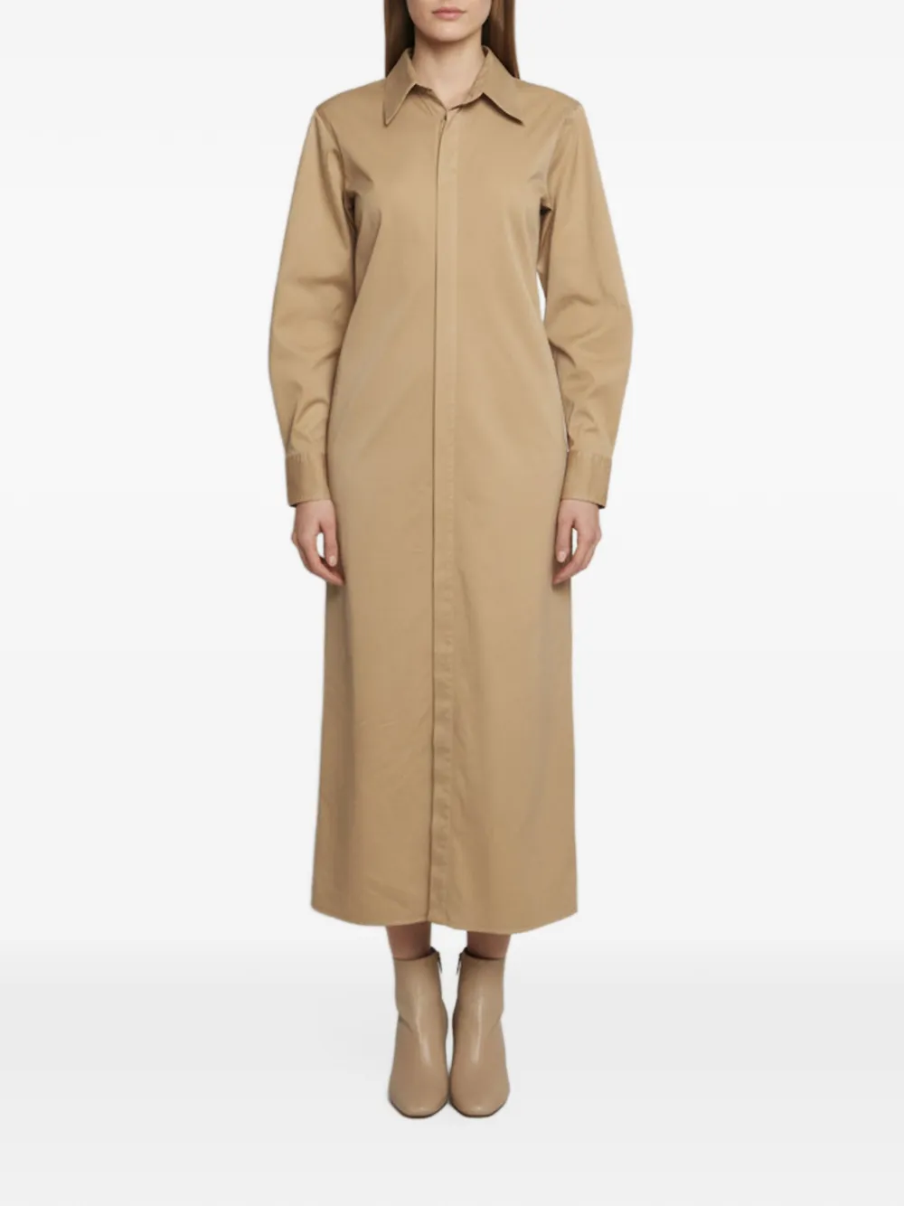 Bottega Veneta Pre-Owned shirt-style midi dress - Neutrals