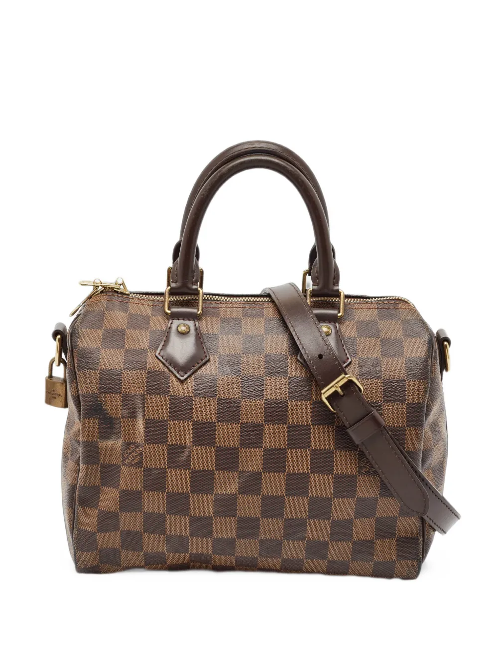 Louis Vuitton Pre-Owned 2017 25 Speedy Damier Ébène holdall bag – Brown