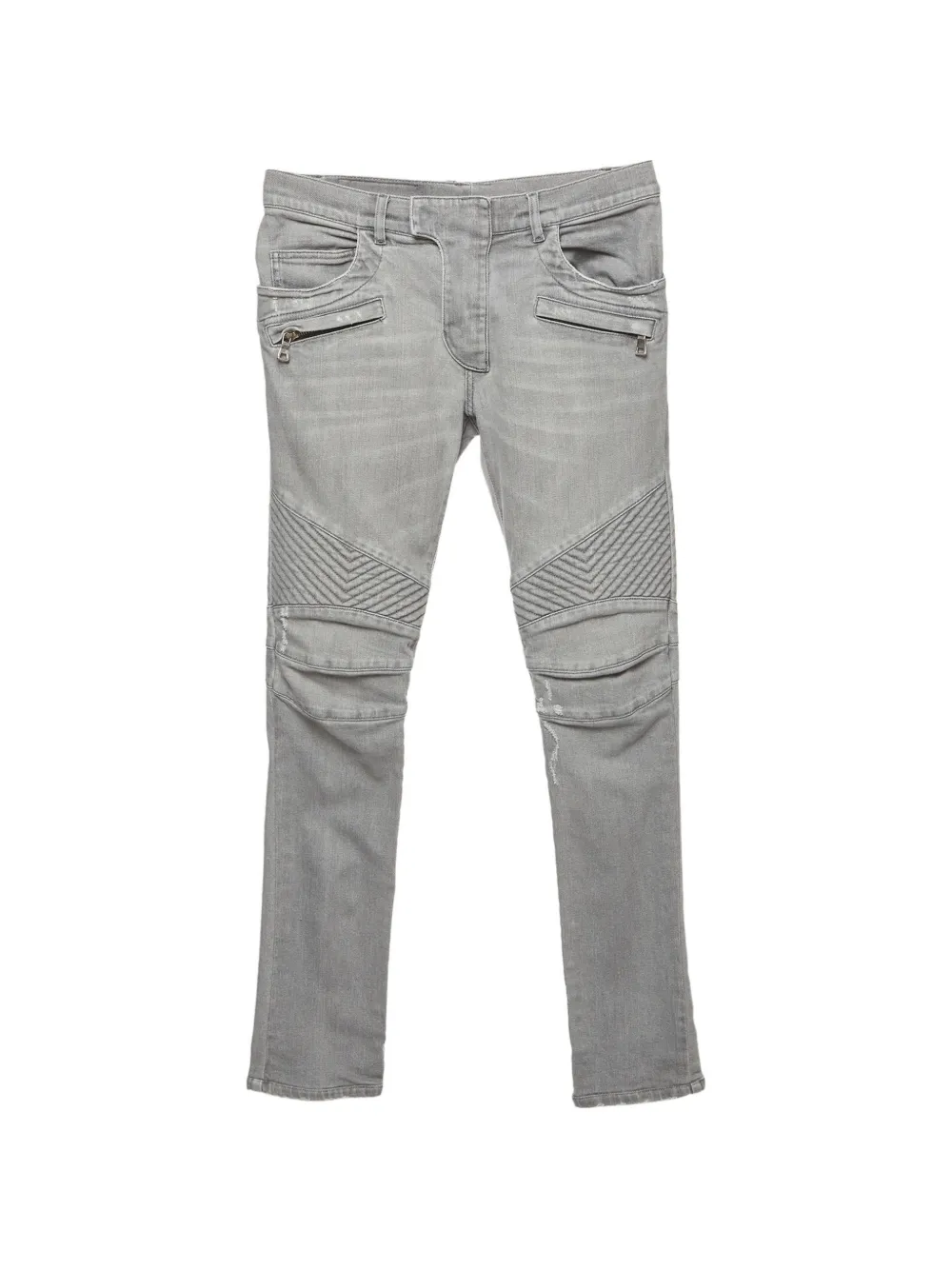Balmain Pre-Owned distressed skinny jeans - Gris Balmain Pre-Owned distressed skinny jeans - Gris