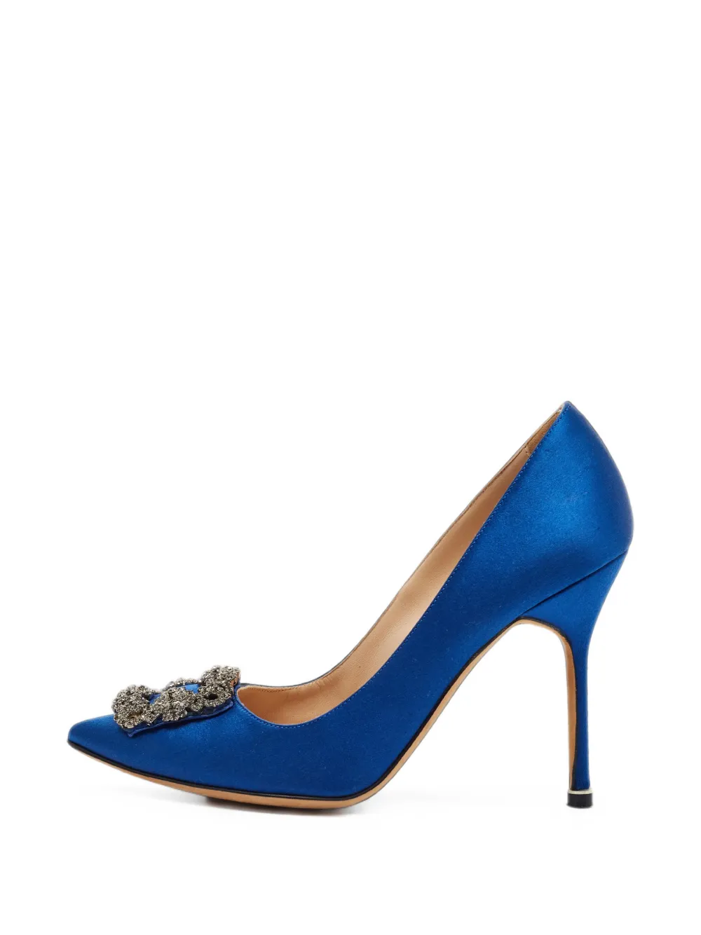 Manolo Blahnik Hangisi crystal-embellished pumps - Bleu Manolo Blahnik Hangisi crystal-embellished pumps - Bleu