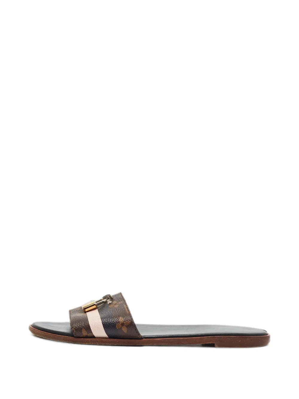 Louis Vuitton Pre-Owned Lock It padlock sandals - Marron Louis Vuitton Pre-Owned Lock It padlock sandals - Marron