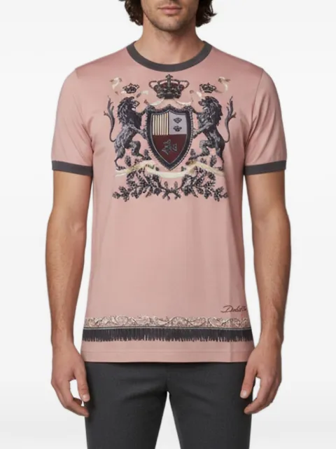 Dolce & Gabbana Pre-Owned Crest-print cotton T-shirt