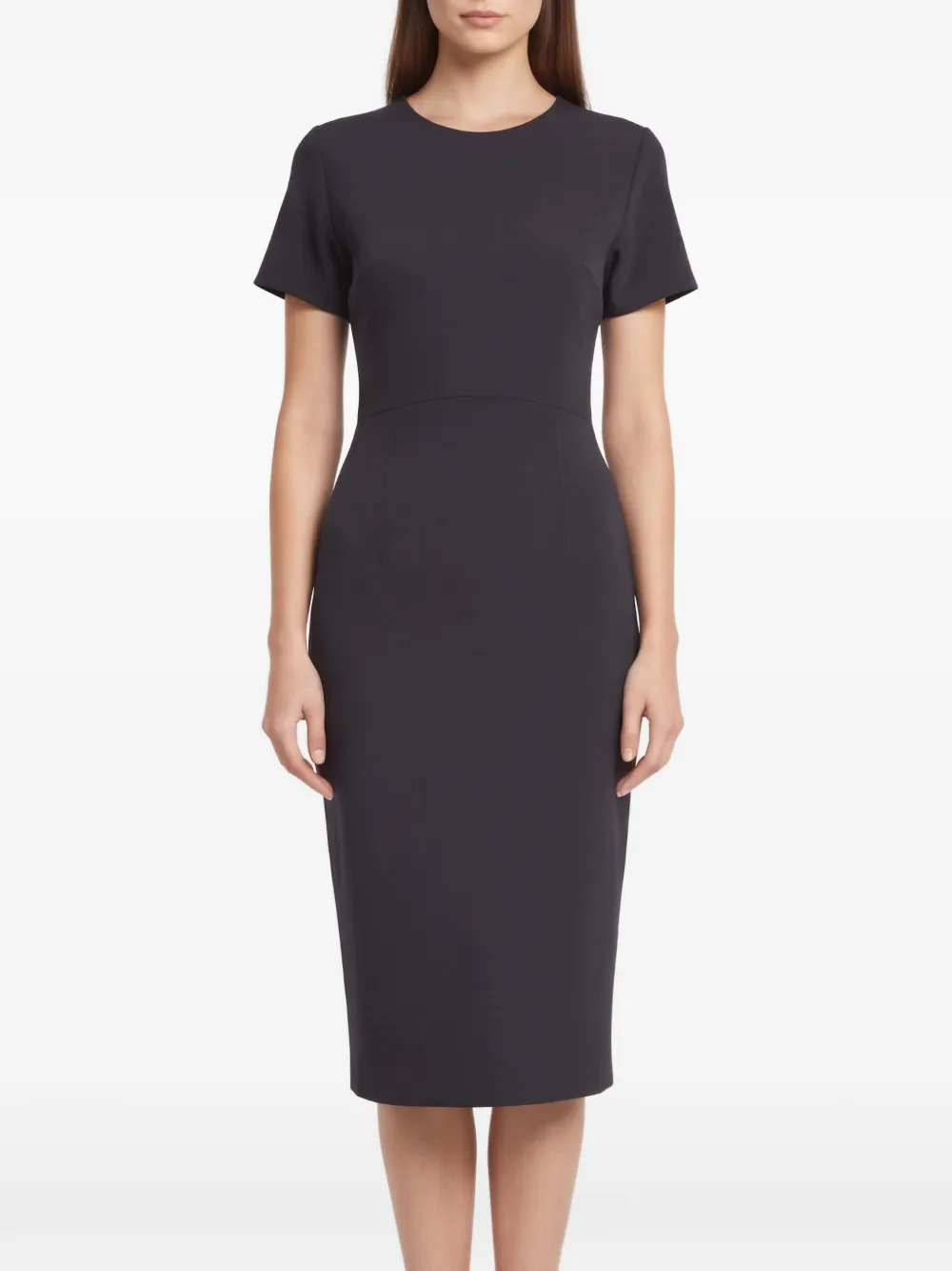 Max Mara round-neck midi dress - Blu