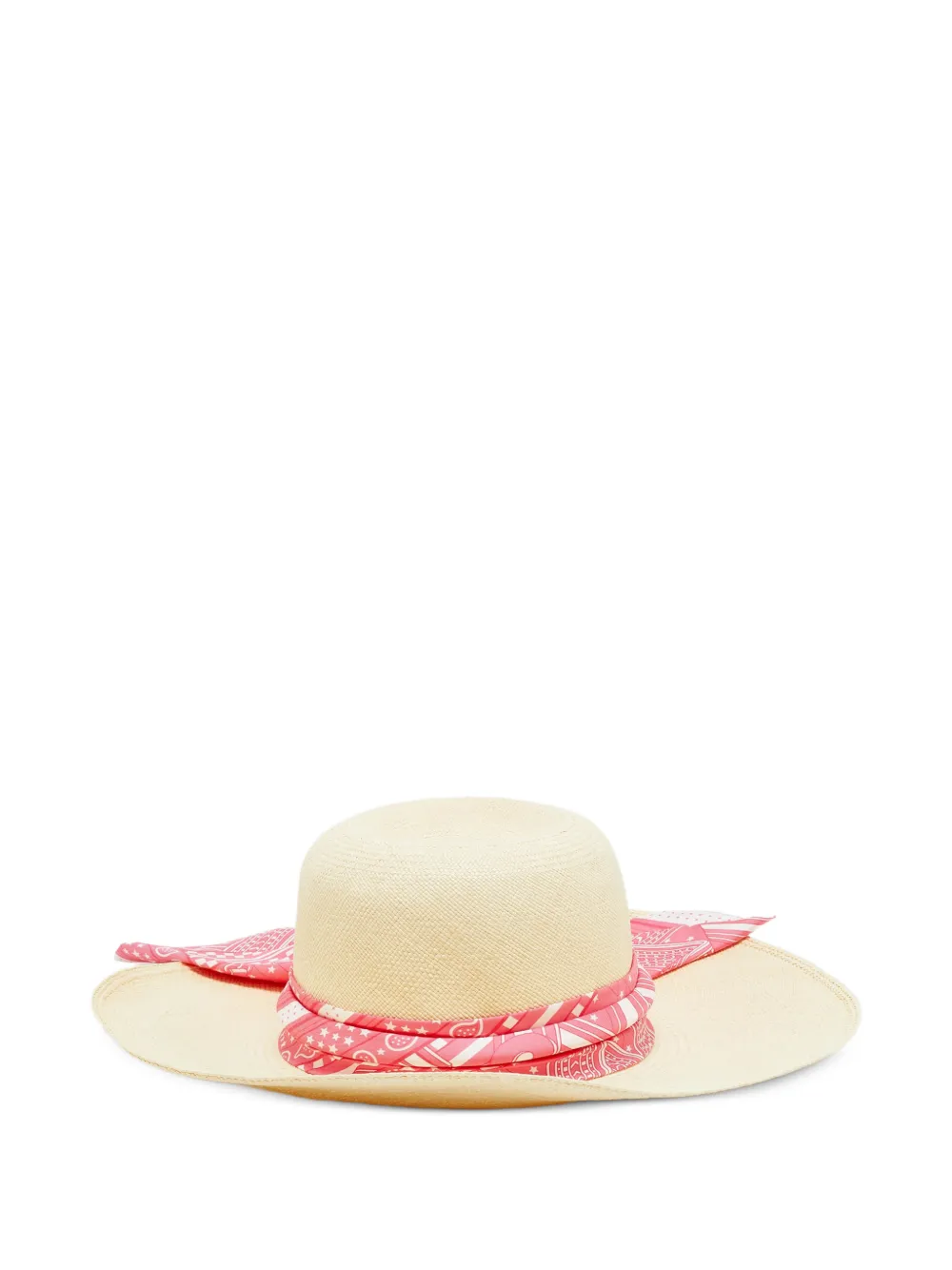 Hermès Pre-Owned chapeau Ingrid à bord large - Tons neutres Hermès Pre-Owned chapeau Ingrid à bord large - Tons neutres