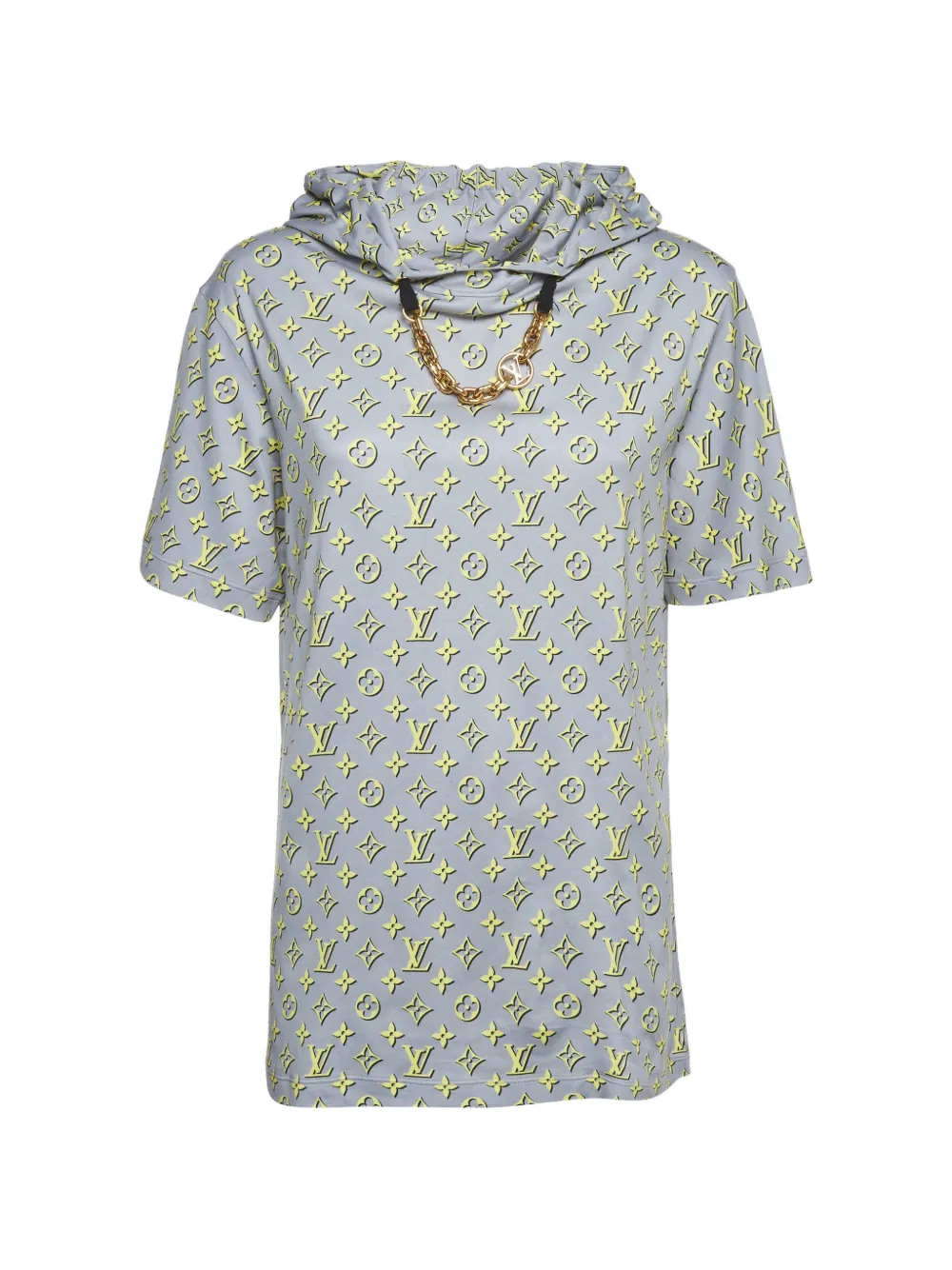 Louis Vuitton Pre-Owned Monogram-pattern hooded T-shirt - Gris