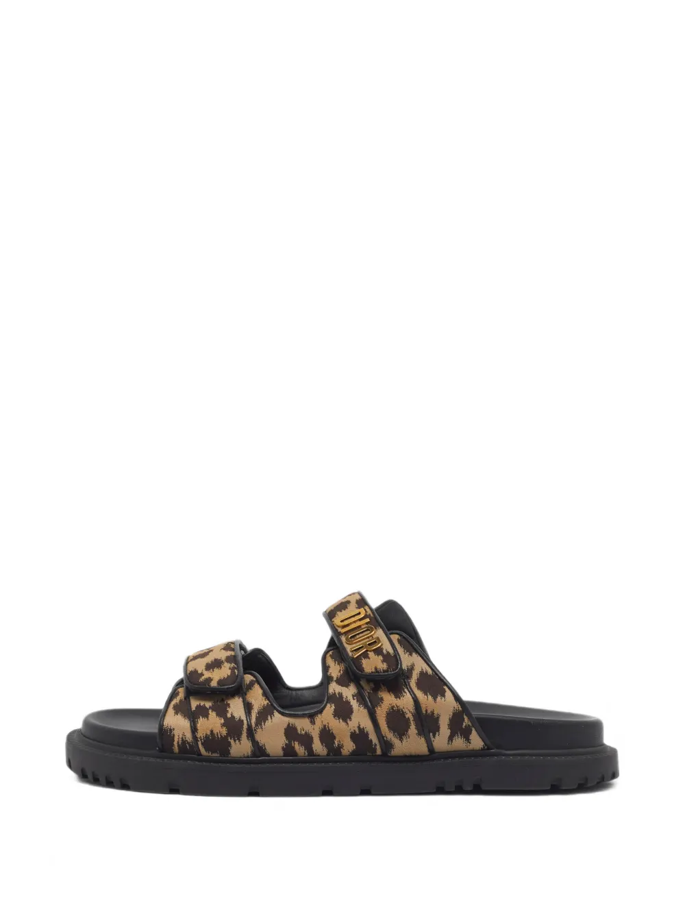 Christian Dior Pre-Owned Dioract patterned flat sandals - Tons neutres Christian Dior Pre-Owned Dioract patterned flat sandals - Tons neutres