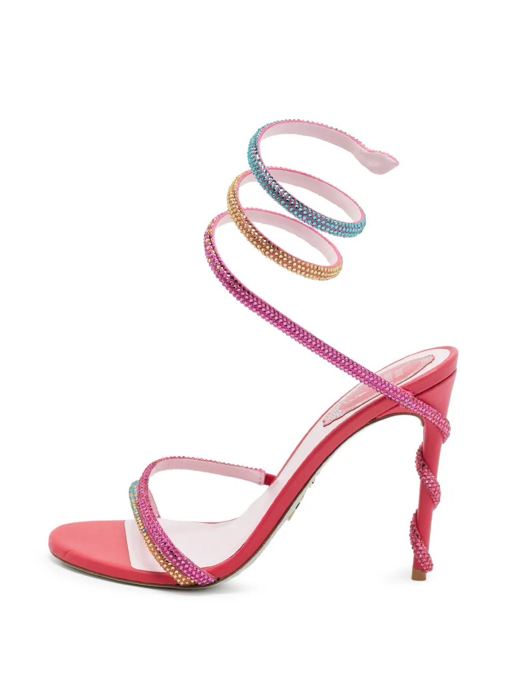 René Caovilla sandales Cleo à strass - Rose René Caovilla sandales Cleo à strass - Rose