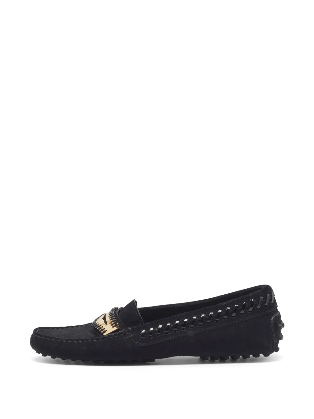 Tod's Vintage whipstitched-trim loafers - Schwarz