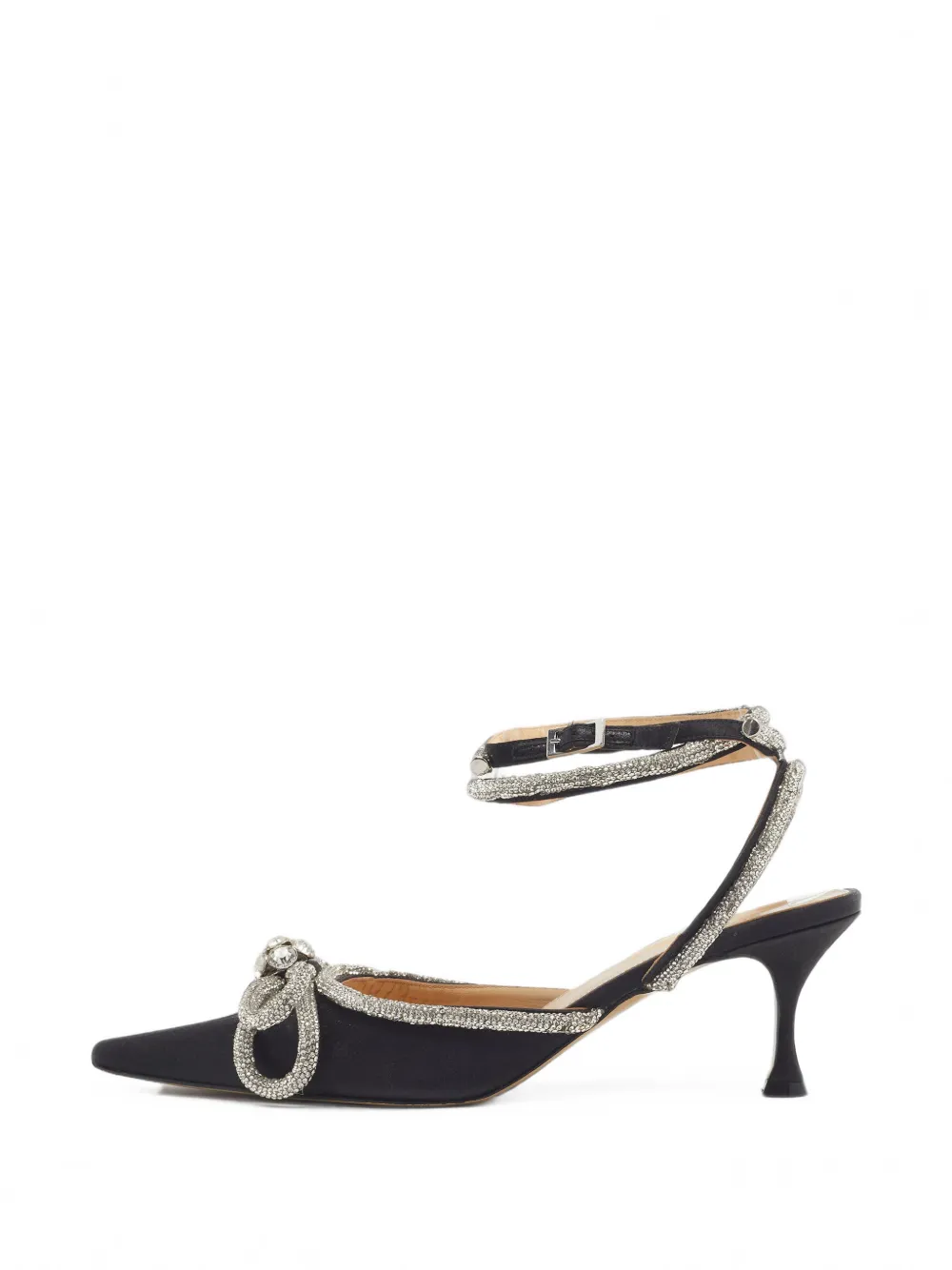 MACH & MACH Double Bow crystal-embellished pumps - Noir